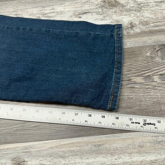 Levis 513 Dark Wash Faded Blue Mens 36x30 Slim Straight Fit Denim Jeans Red Tab - Picture 8 of 12